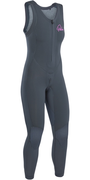 2026 Palm Womens Blaze 3mm GBS Front Zip Long Jane Wetsuit 12231 - Jet Grey